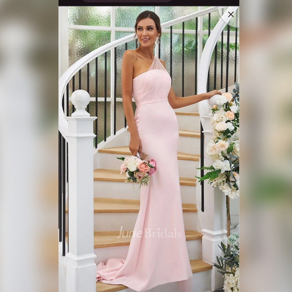 New June Bridals Bridesmaid Prom dress Blushing pink sz 8